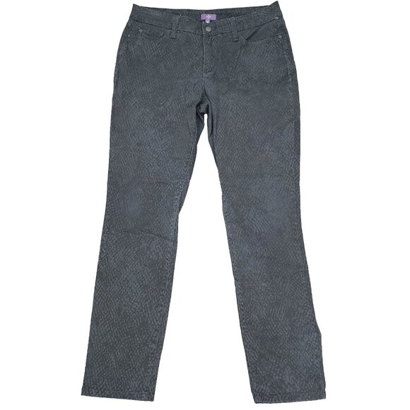 NYDJ Daughters Jeans Leggings Womens 10 Black Leopard Cheetah Print Lift Tuck - Picture 2 of 12